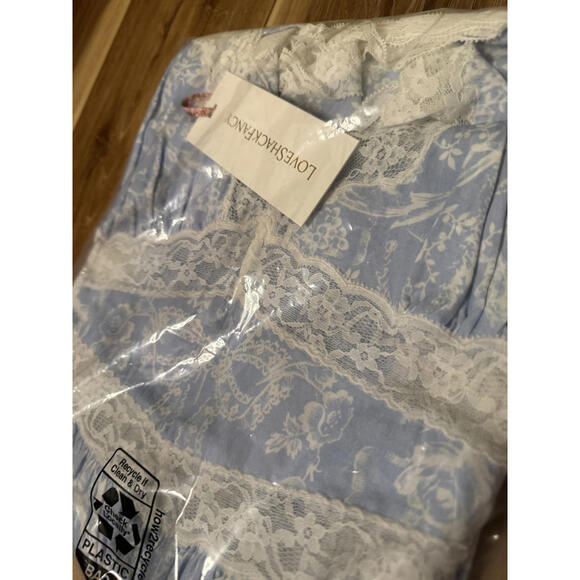 NWT! LoveShackFancy Ressie Dress Light Blue Lace Size Medium - Picture 5 of 6